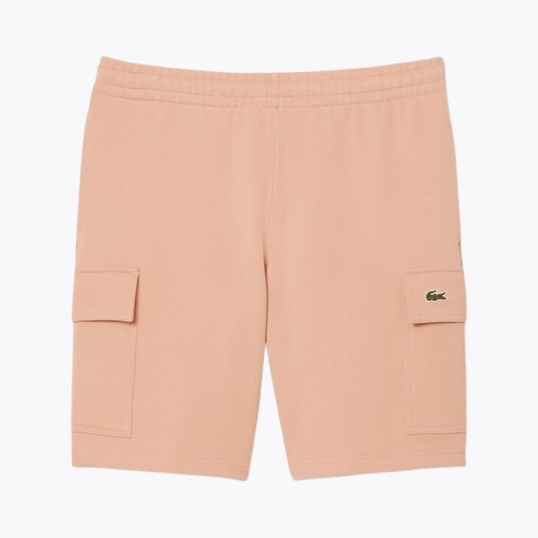LC Cotton Fleece Cargo Shorts Lacoste Luxvian Pinkish beige S