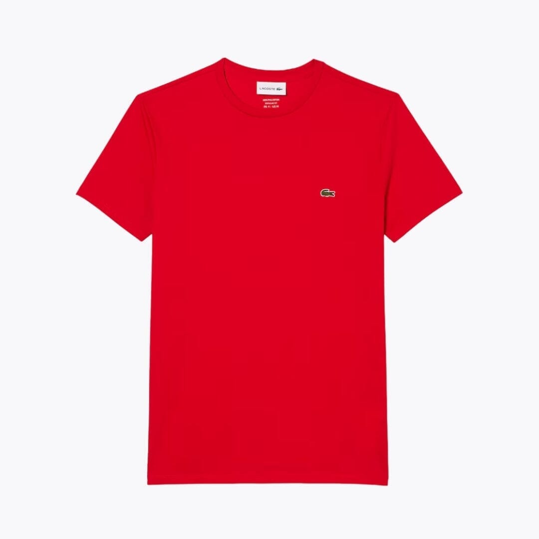 LC Cotton Pima T-shirt Lacoste Luxvian Rouge S