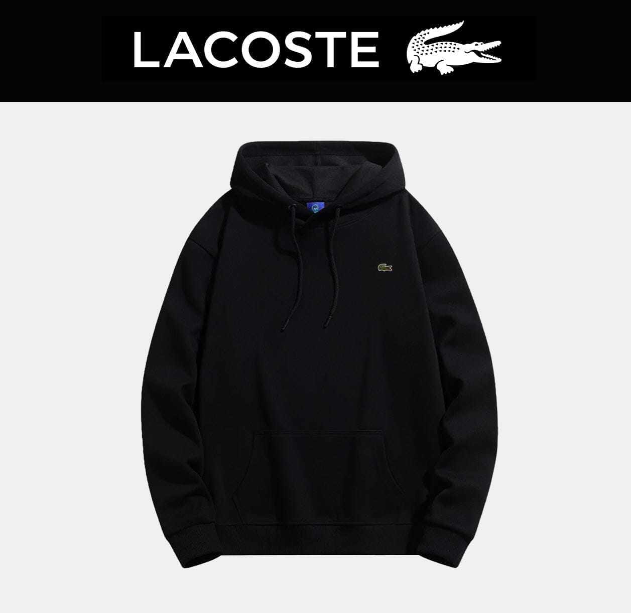 LC Men's Hoodie (Clearance) Lacoste Luxvian Black S