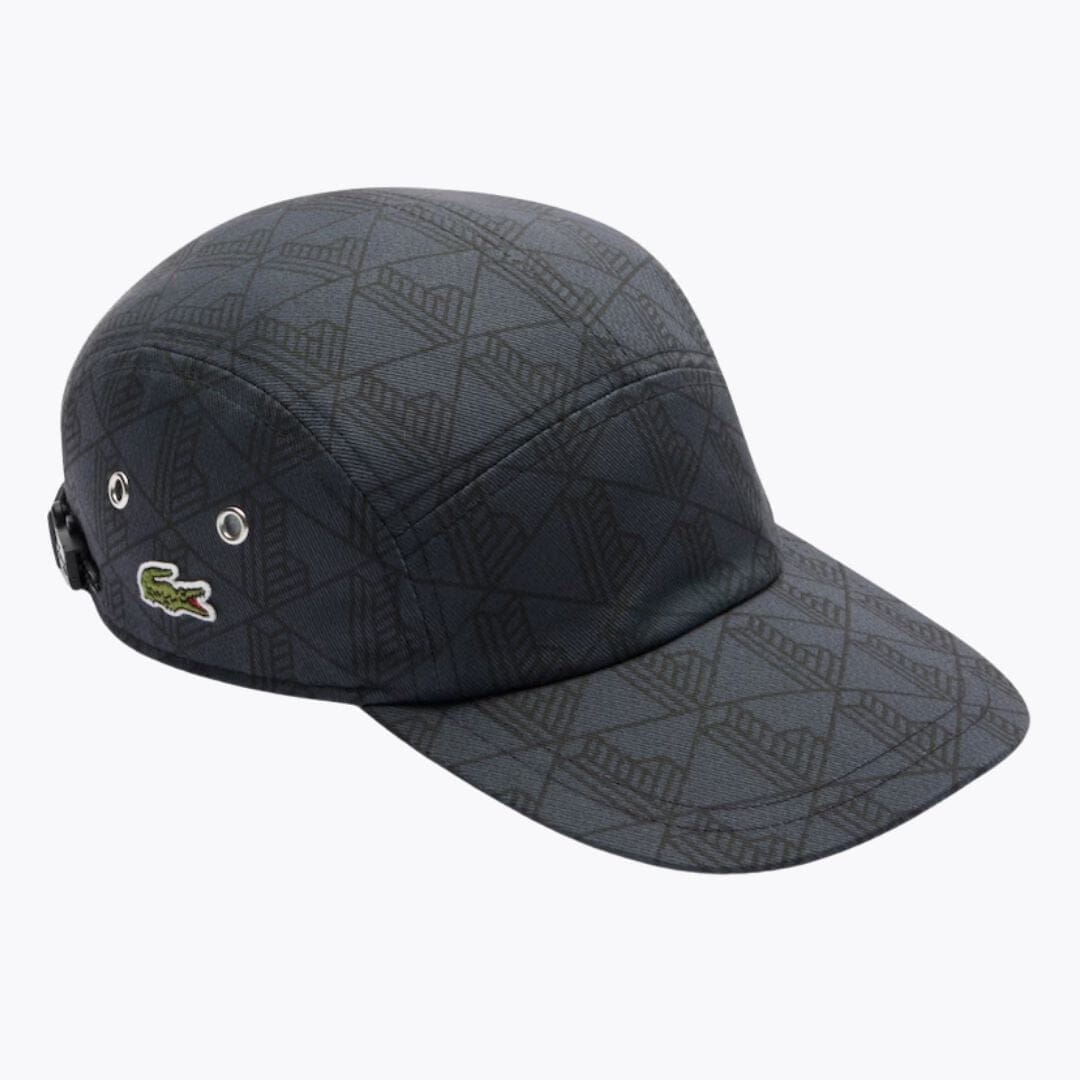 LC Printed Twill Jockey Cap Lacoste Aurev Dark grey / black