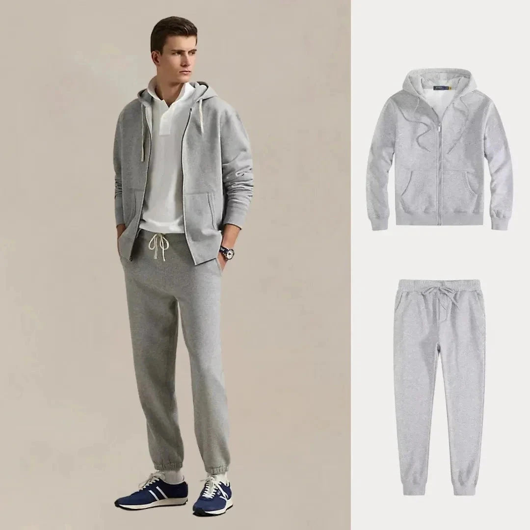 1 KAUFEN, 2 ERHALTEN – PREMIUM-FLEECE-SET URBAN COMFORT Luxvian GRAU S 