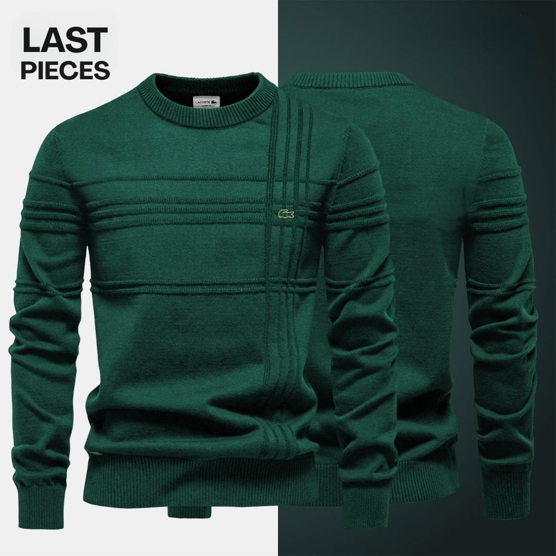 LC Men's Textured Sweater (Clearance) Lacoste Aurev Green S 