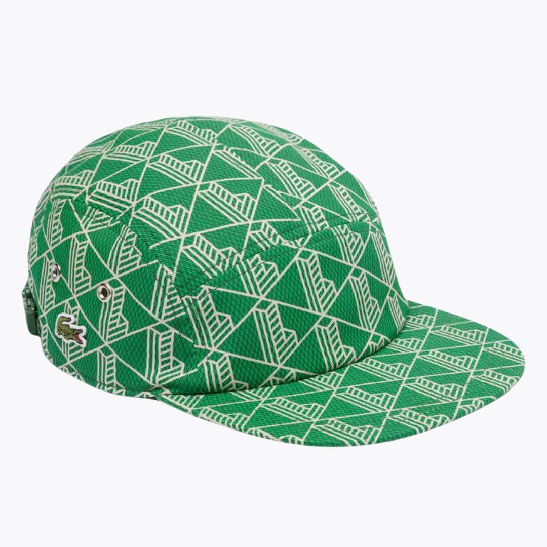 LC Printed Twill Jockey Cap Lacoste Luxvian Green / beige 