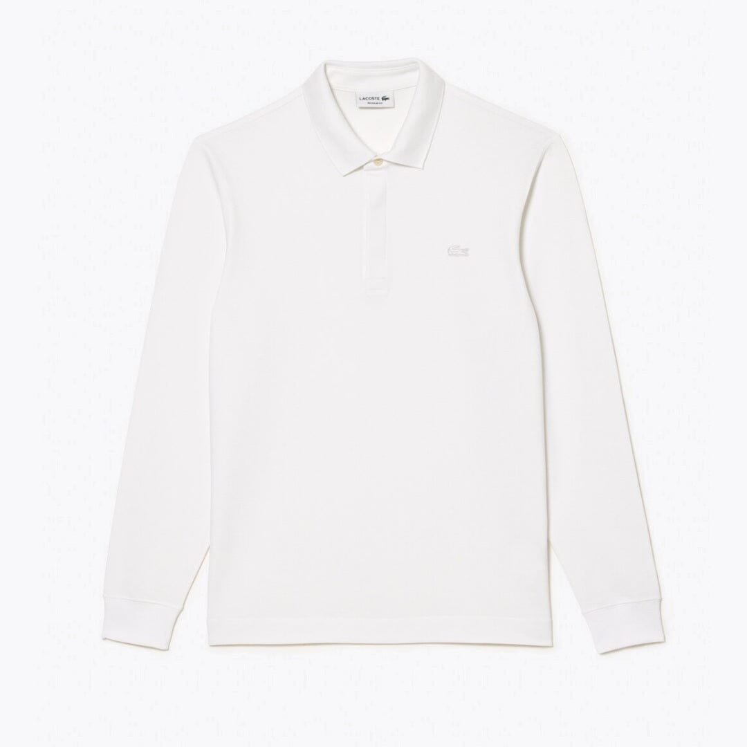 LC Regular Fit Paris Stretch Piqué Polo Shirt Lacoste Aurev White S 