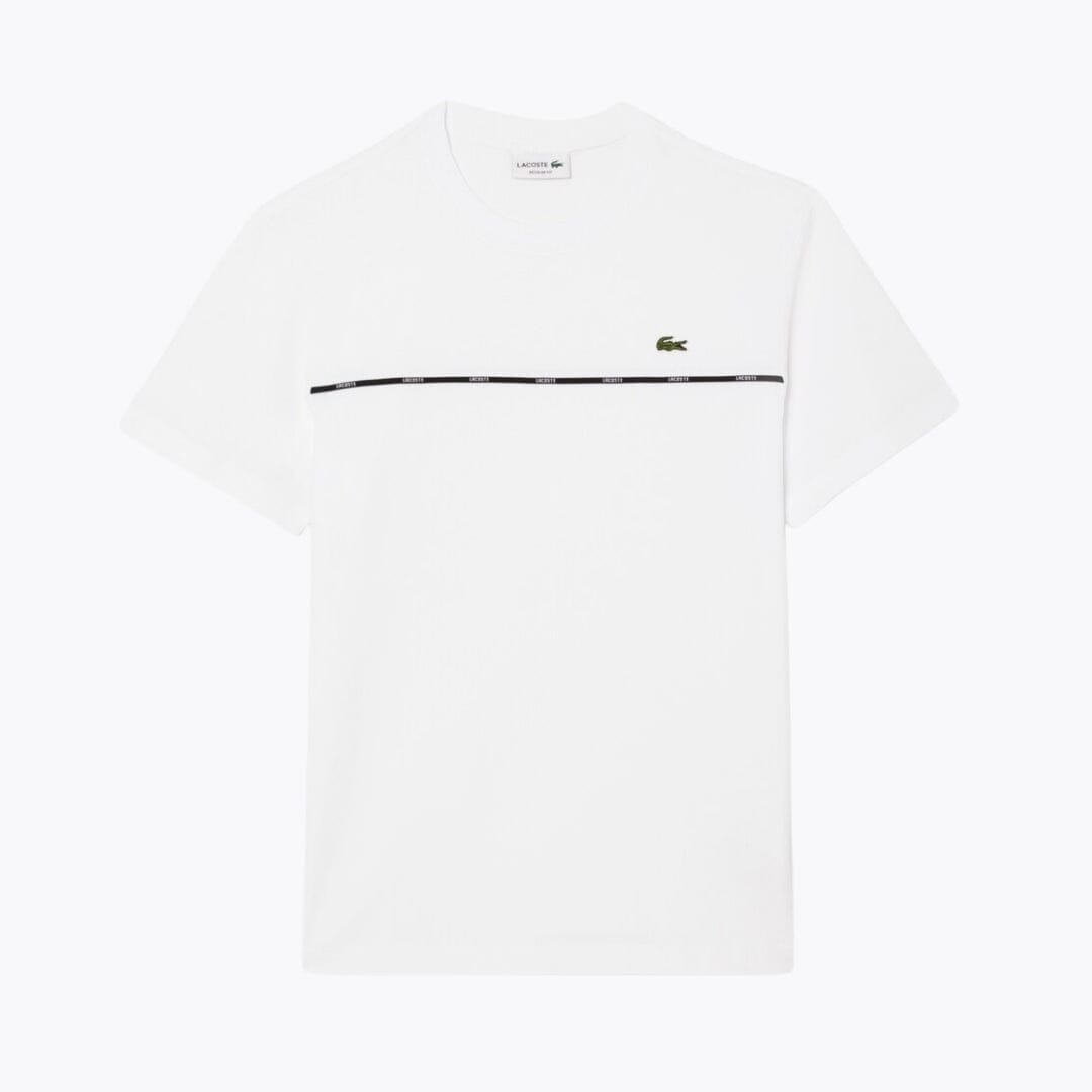 LC Trim Cotton Jersey T-shirt Lacoste Luxvian White S 