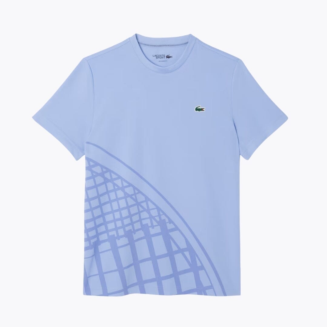 LC Ultra Dry Printed Tennis T-shirt Lacoste Luxvian Purple S 