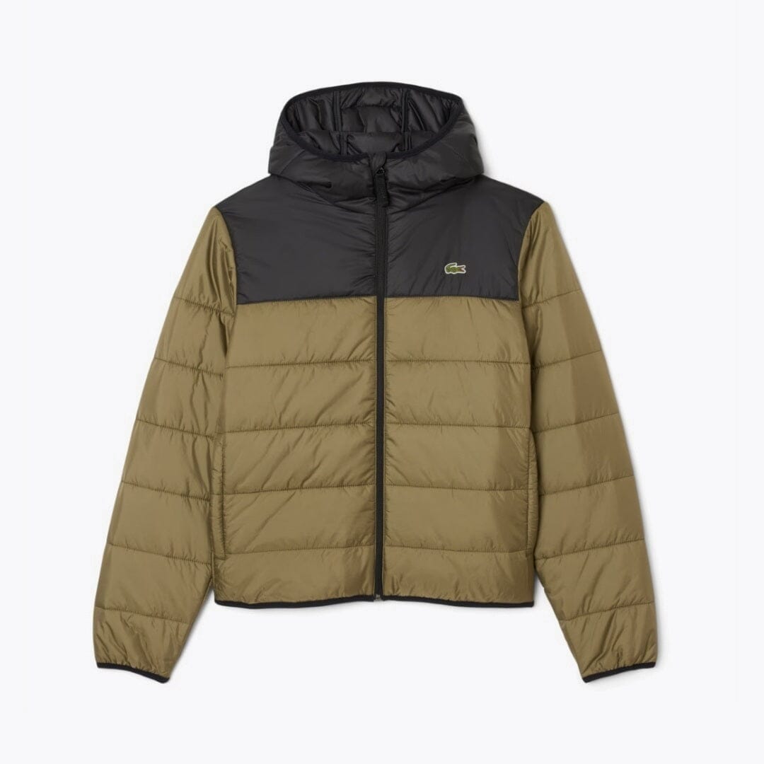 LC Water-Repellent Quilted Puffed Jacket Lacoste Luxvian Khaki Green S 