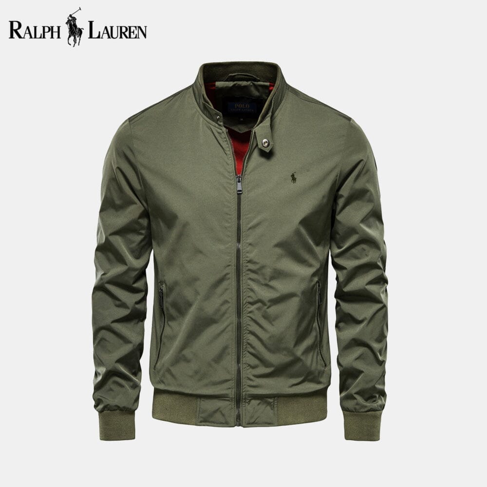 RL Bomber Classic Bomber Jacket Ralph Lauren Luxvian Khaki Green S 