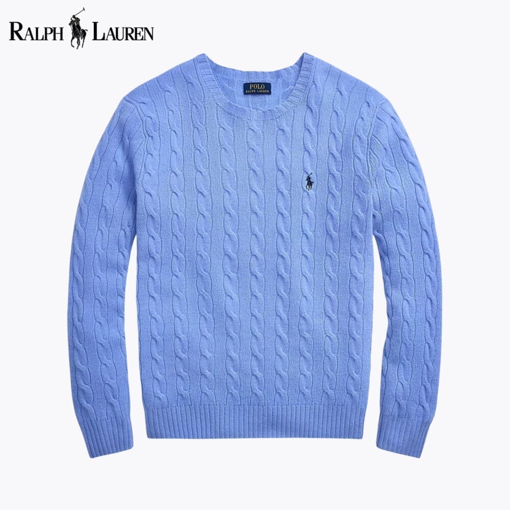 RL Cable-Knit Wool-Cashmere Jumper Ralph Lauren Luxvian Blue S 
