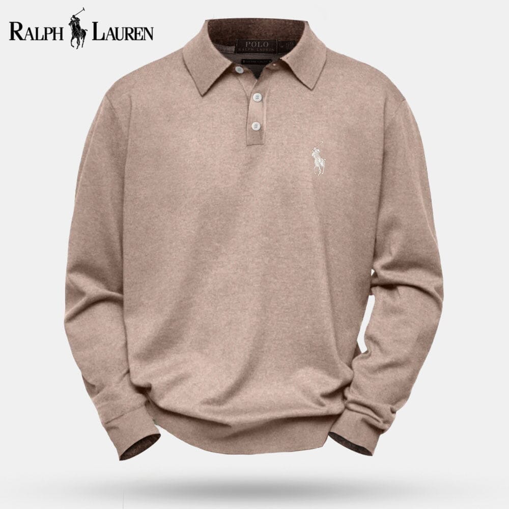 RL Cable-Knit Wool Knit Sweater Ralph Lauren Luxvian Beige S 