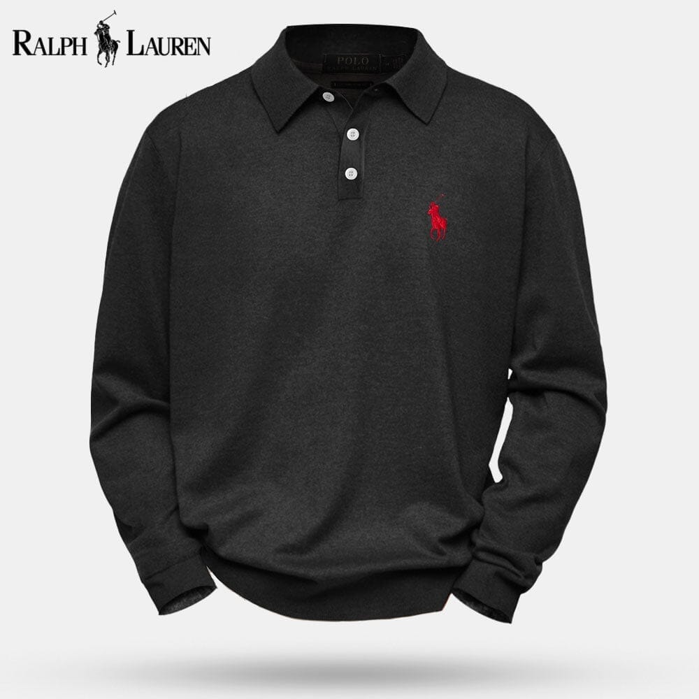 RL Cable-Knit Wool Knit Sweater Ralph Lauren Luxvian Black S 
