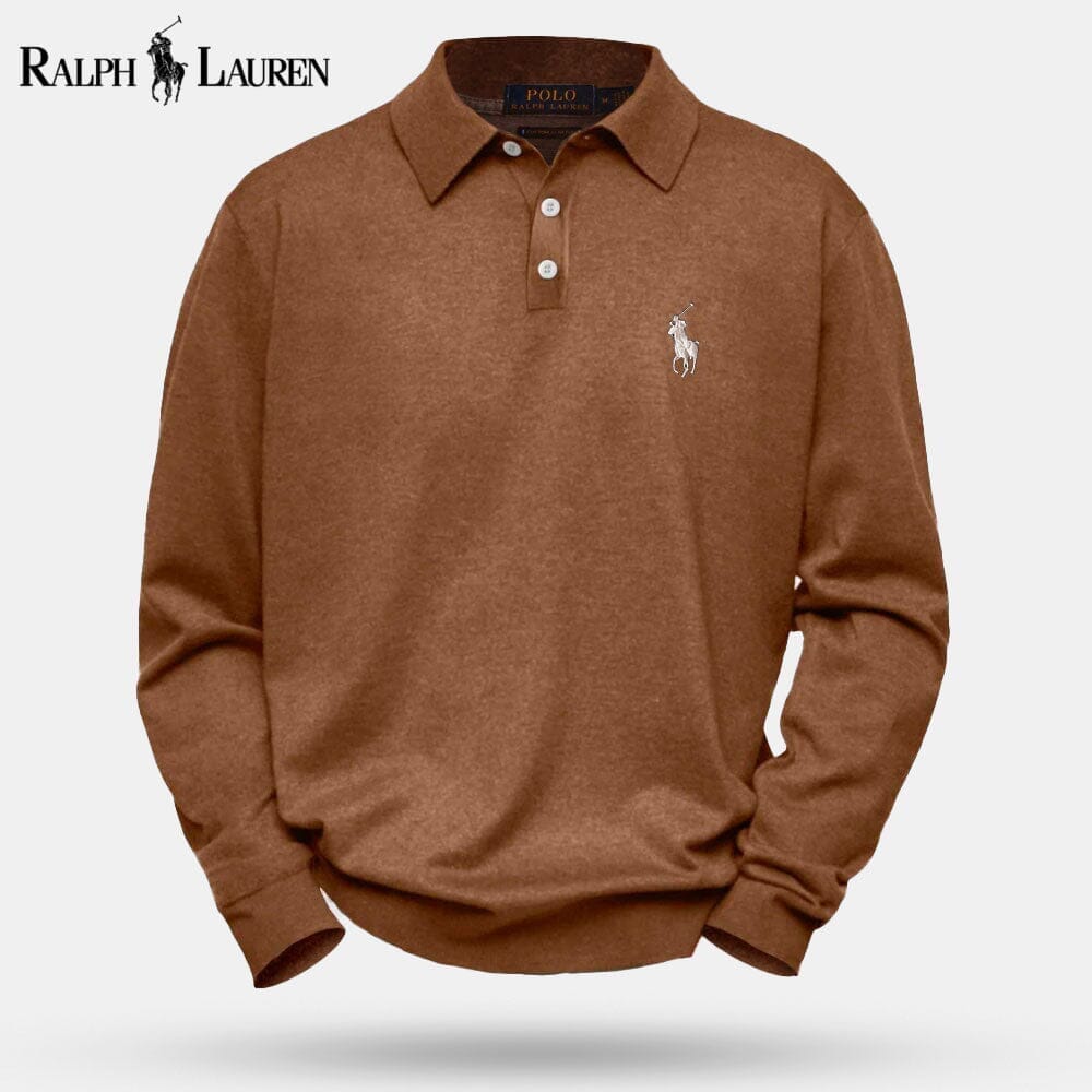 RL Cable-Knit Wool Knit Sweater Ralph Lauren Luxvian Dark brown S 