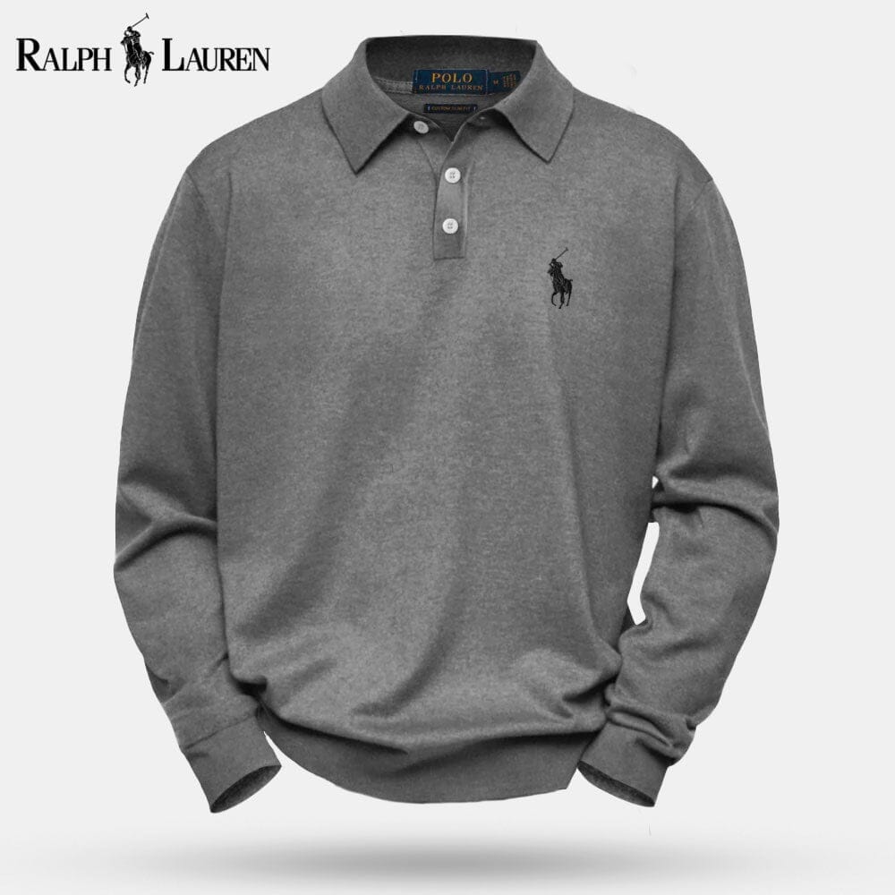 RL Cable-Knit Wool Knit Sweater Ralph Lauren Aurev Grey S 