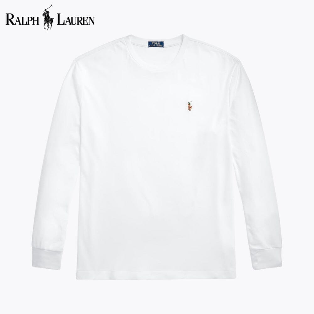 RL Classic Fit Soft Cotton Crewneck T-Shirt Ralph Lauren Luxvian White S 