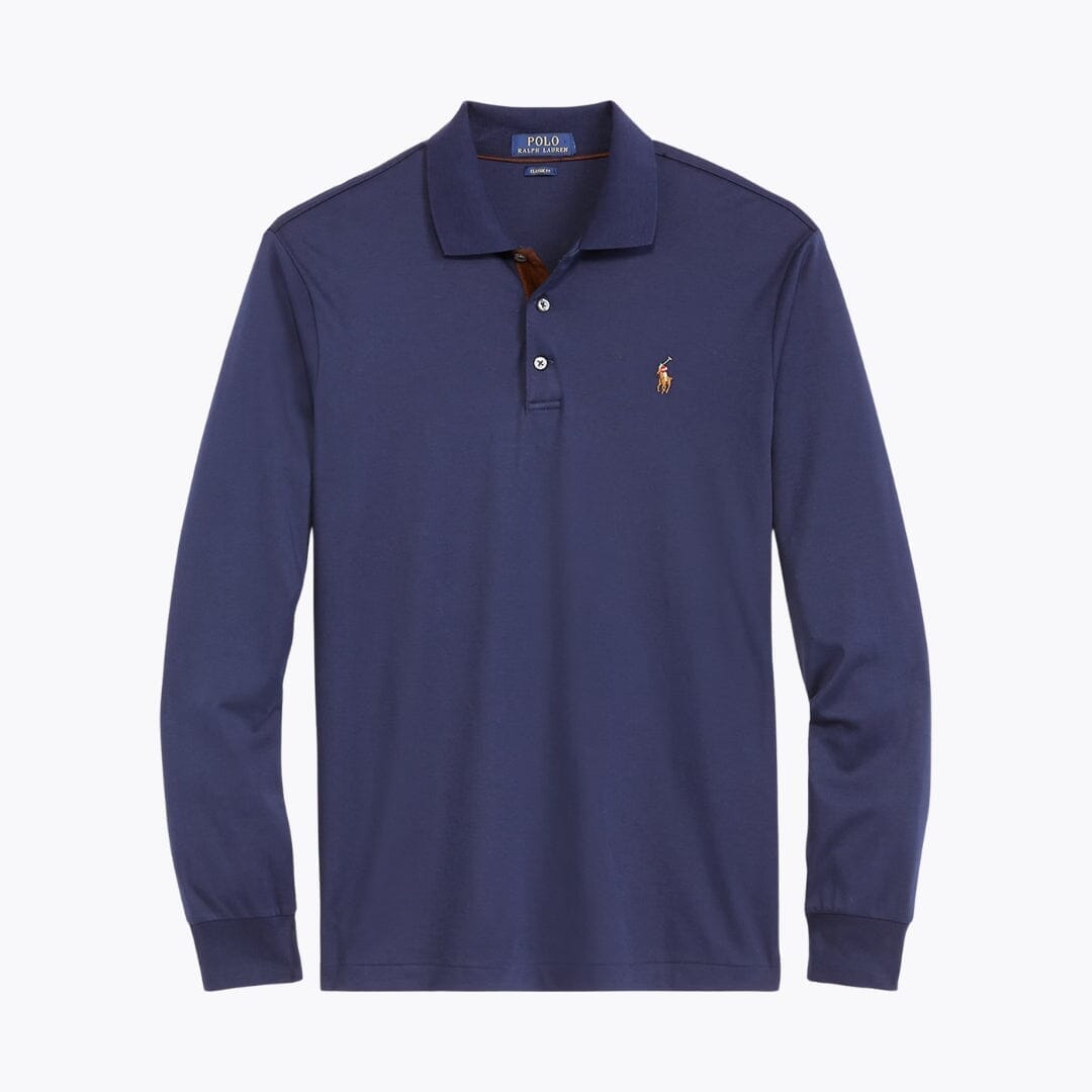 RL Classic Fit Soft Cotton Polo Shirt Ralph Lauren Luxvian Refined Navy S 