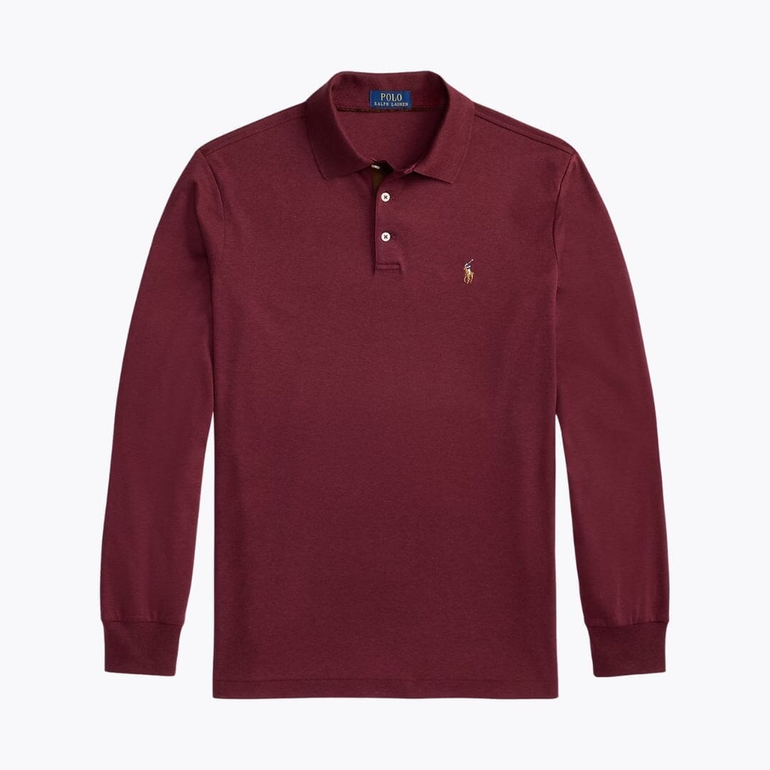 RL Classic Fit Soft Cotton Polo Shirt Ralph Lauren Luxvian Spring Wine Heather S 