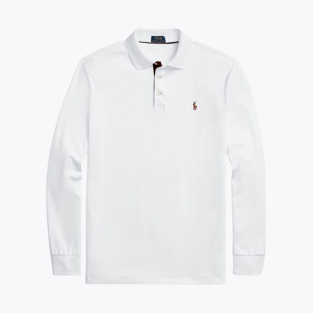 RL Classic Fit Soft Cotton Polo Shirt Ralph Lauren Luxvian White S 