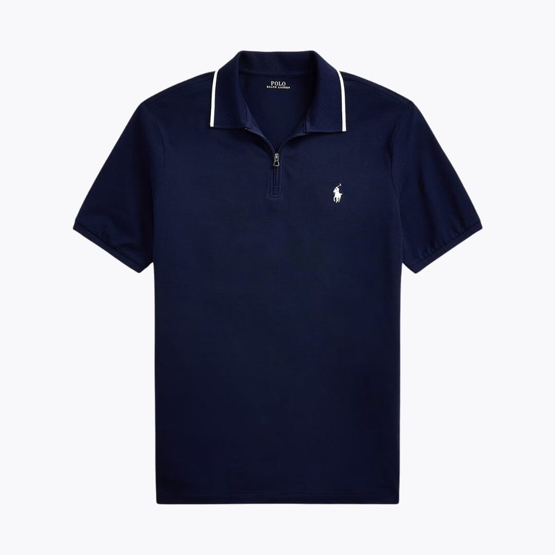 RL Classic Fit Stretch Mesh Polo Shirt Ralph Lauren Luxvian Refined Navy S 