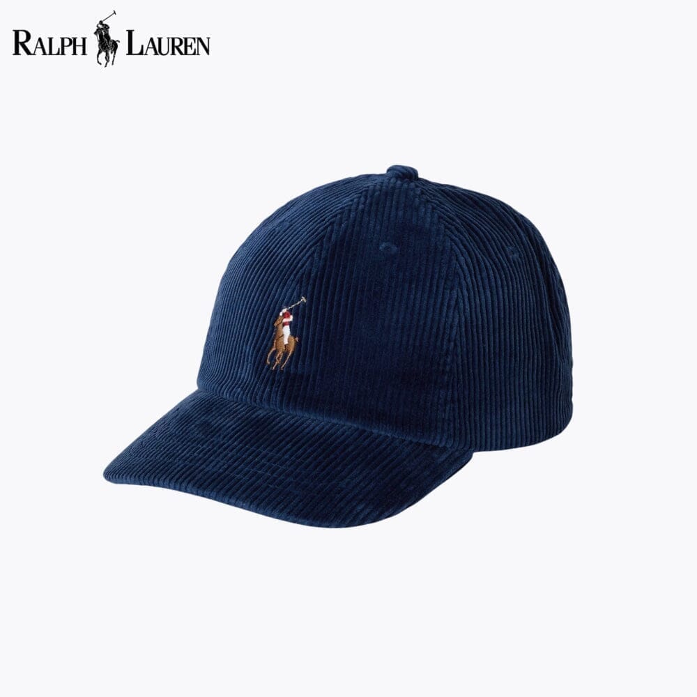 RL Corduroy Ball Cap Ralph Lauren Luxvian American Royal 