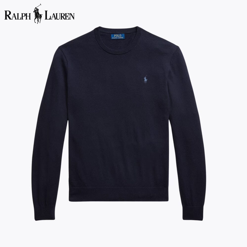 RL Cotton-Cashmere Crewneck Jumper Ralph Lauren Luxvian Blue Navy S 
