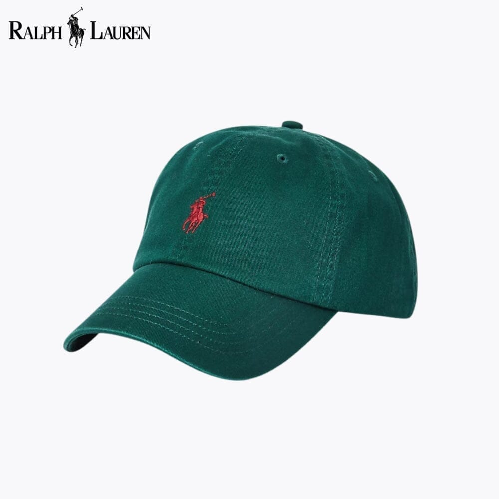RL Cotton Chino Ball Cap Ralph Lauren Luxvian College Green 