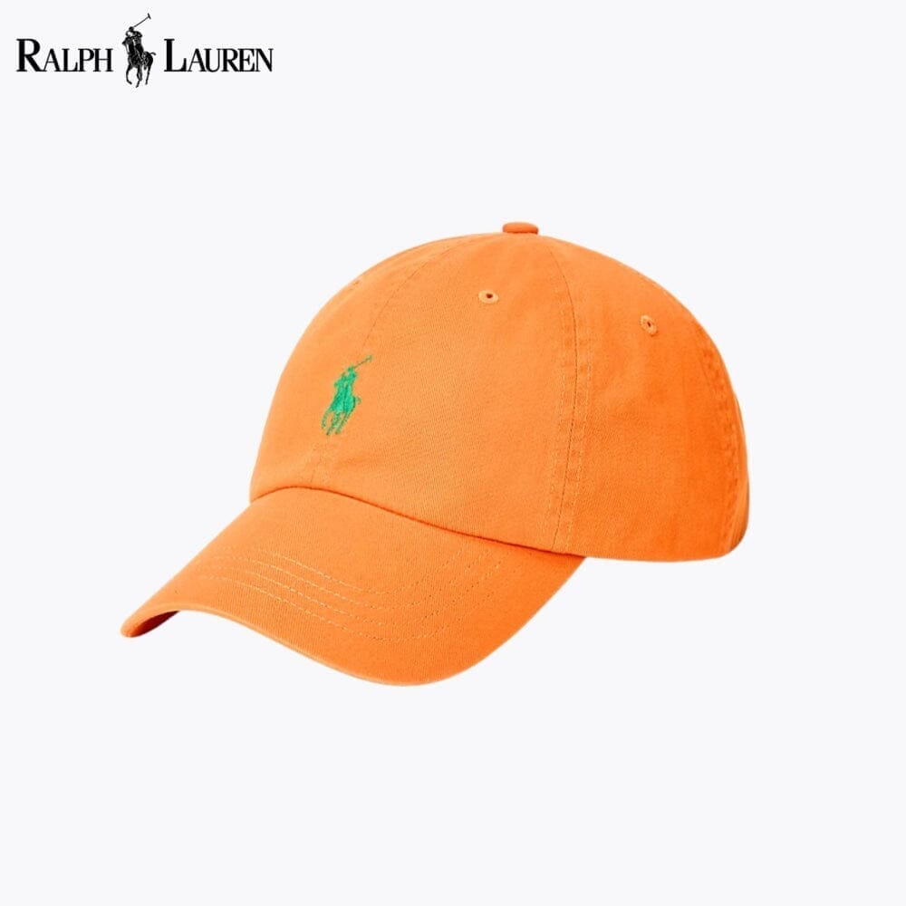 RL Cotton Chino Ball Cap Ralph Lauren Luxvian Orange 