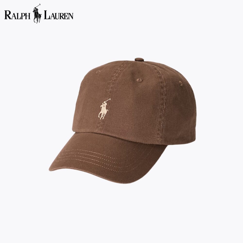 RL Cotton Chino Baseball Cap Ralph Lauren Aurev Brown 