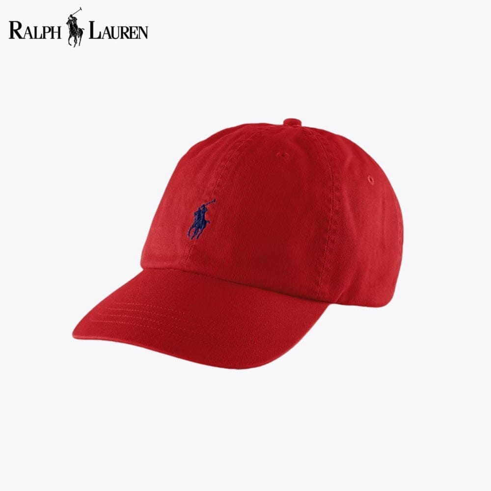 RL Cotton Chino Baseball Cap Ralph Lauren Luxvian Red 