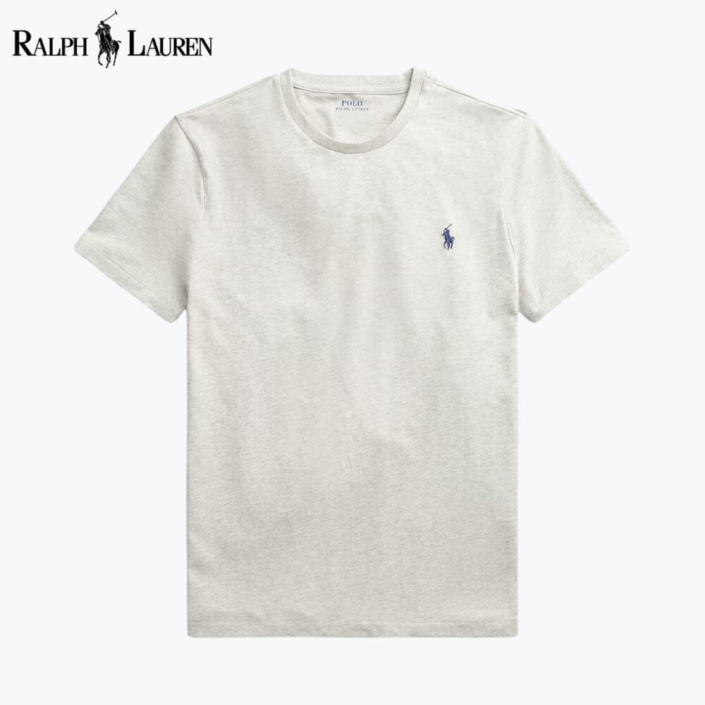 RL Custom Slim Fit Jersey Crewneck T-Shirt Ralph Lauren Aurev Grey S 