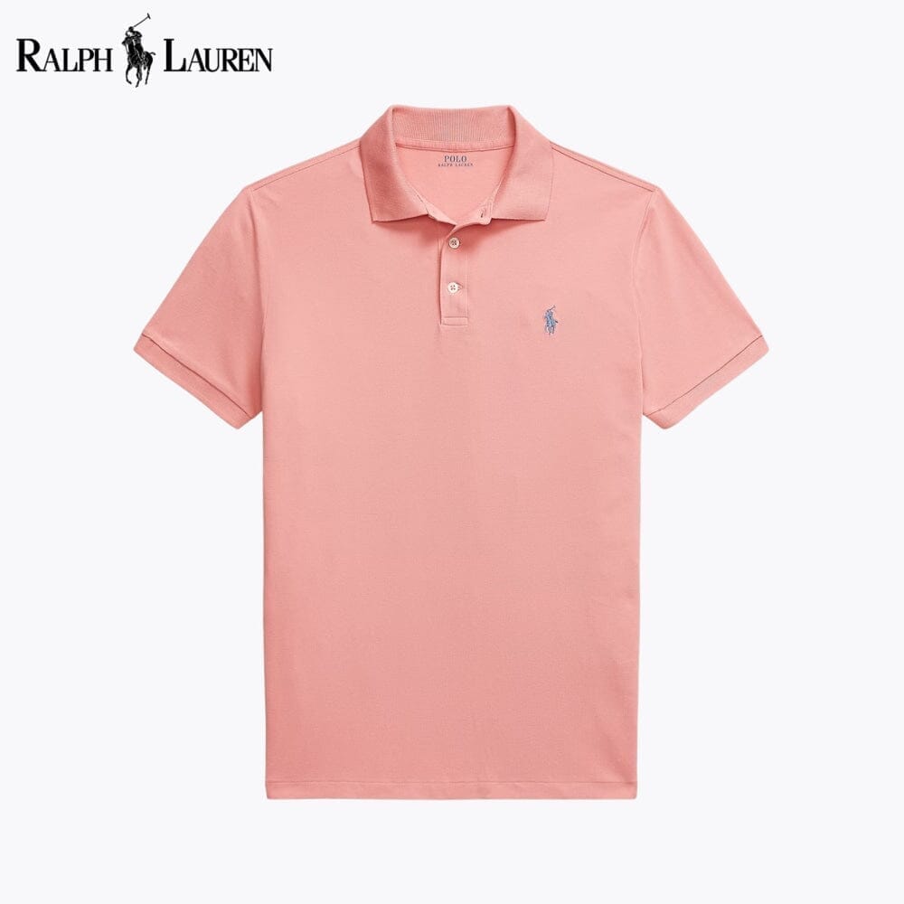 RL Custom Slim Fit Stretch Mesh Polo Shirt Ralph Lauren Luxvian Rose S 