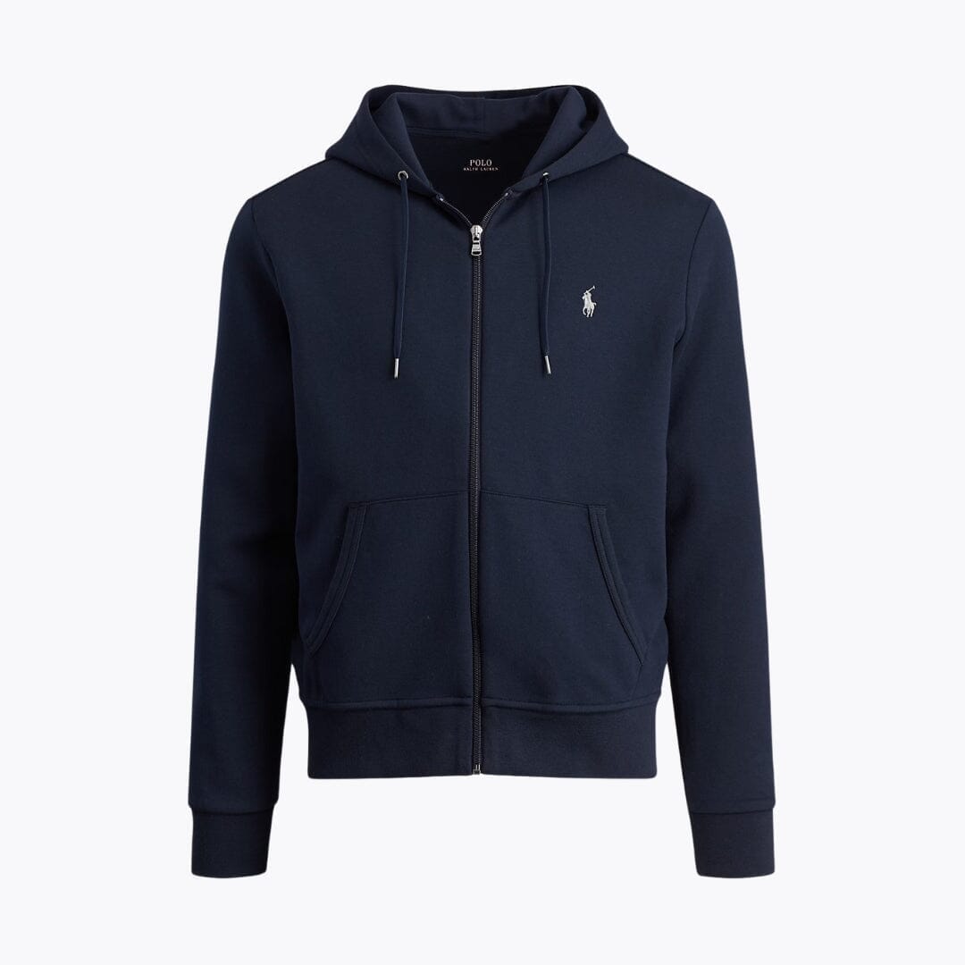 RL Double-Knit Full-Zip Hoodie Ralph Lauren Aurev Aviator Navy S 