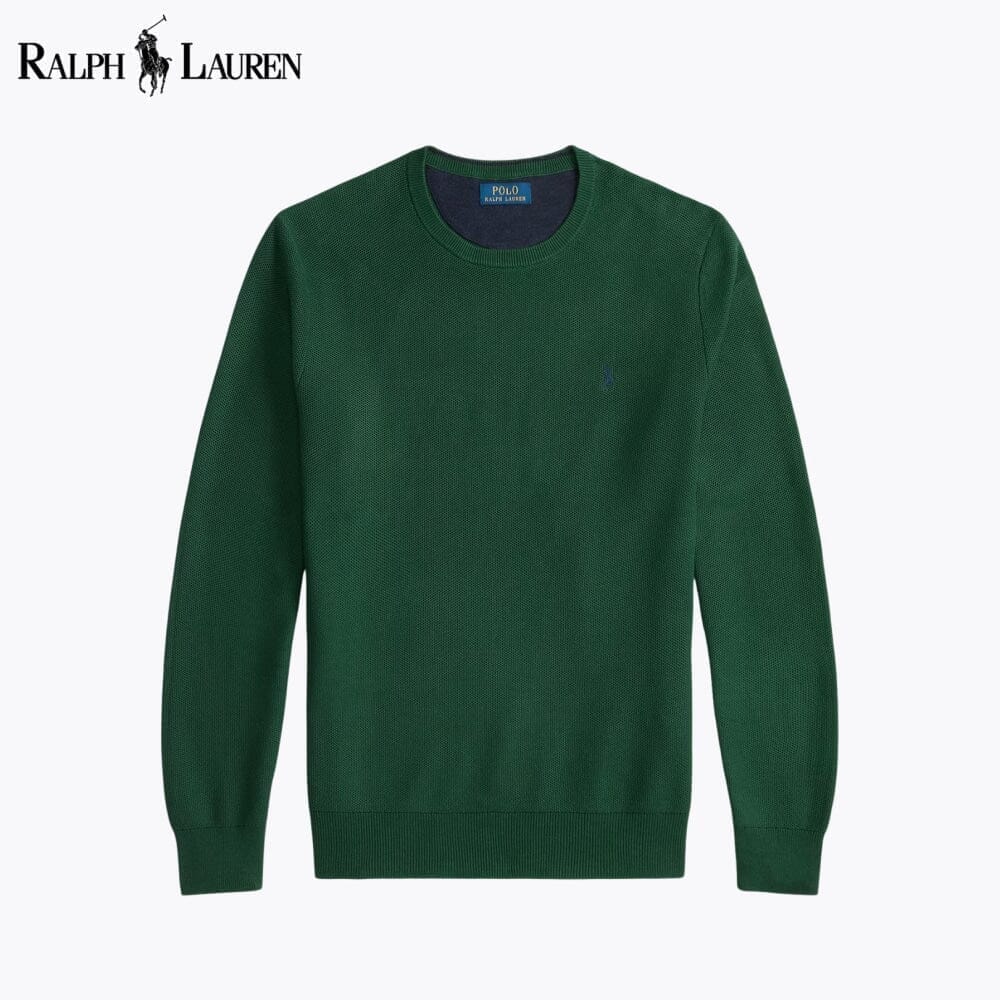 RL Mesh-Knit Cotton Crewneck Sweater Ralph Lauren Aurev 