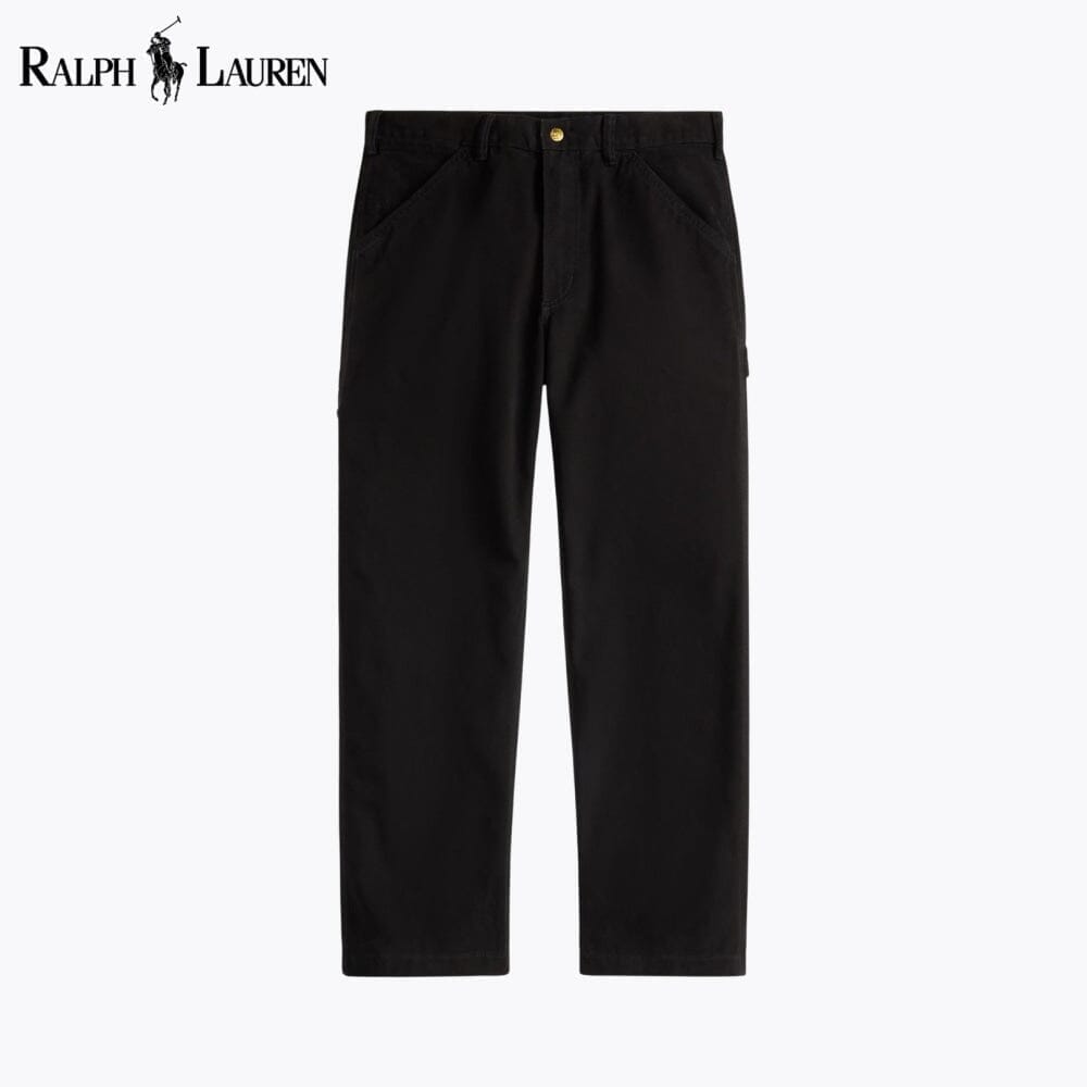 RL Polo Dungaree Canvas Carpenter Trouser Ralph Lauren Aurev Black 28 