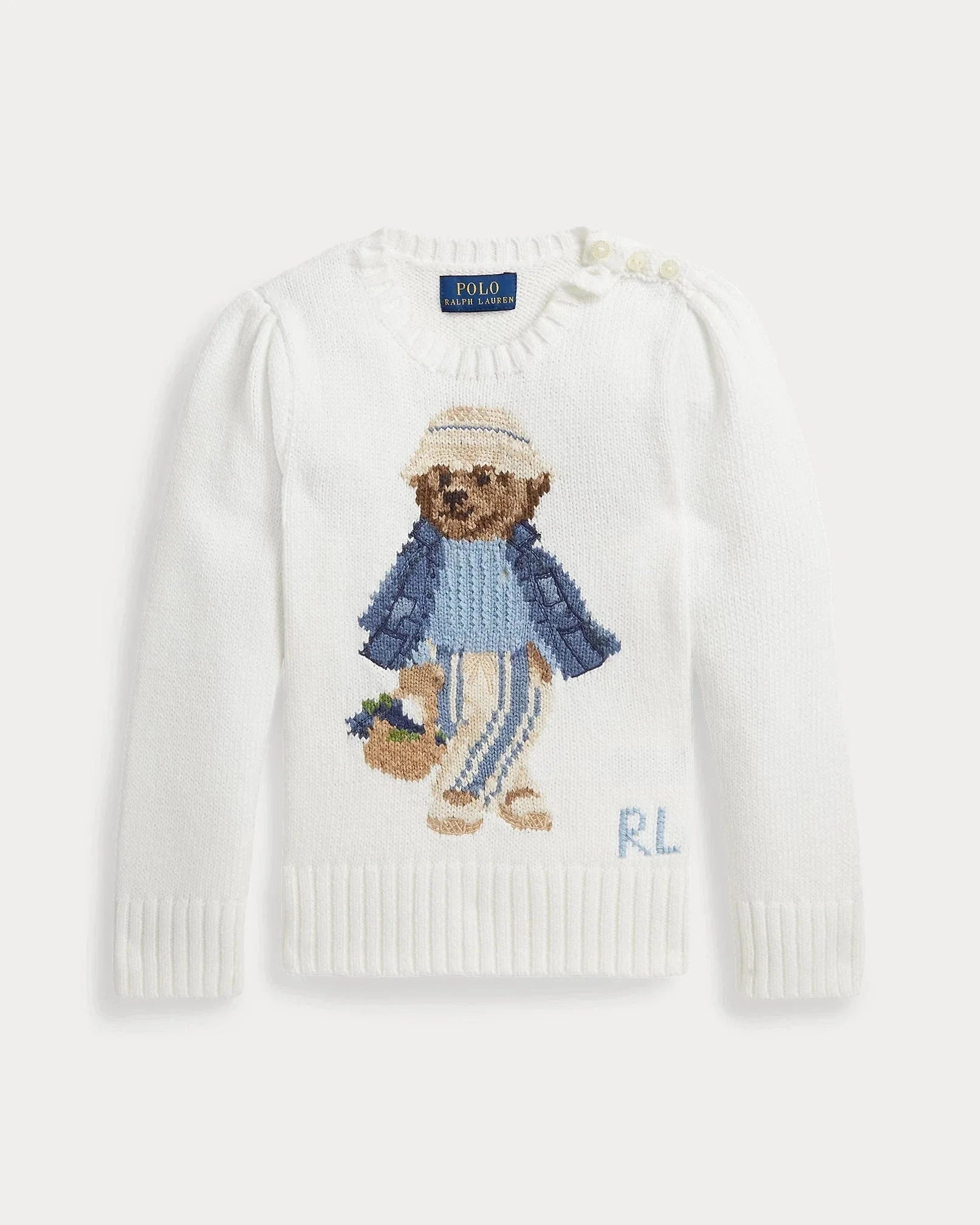 RL Sweater | Polo Bear Cotton Sweater Deckwash W Ralph Lauren Luxvian 