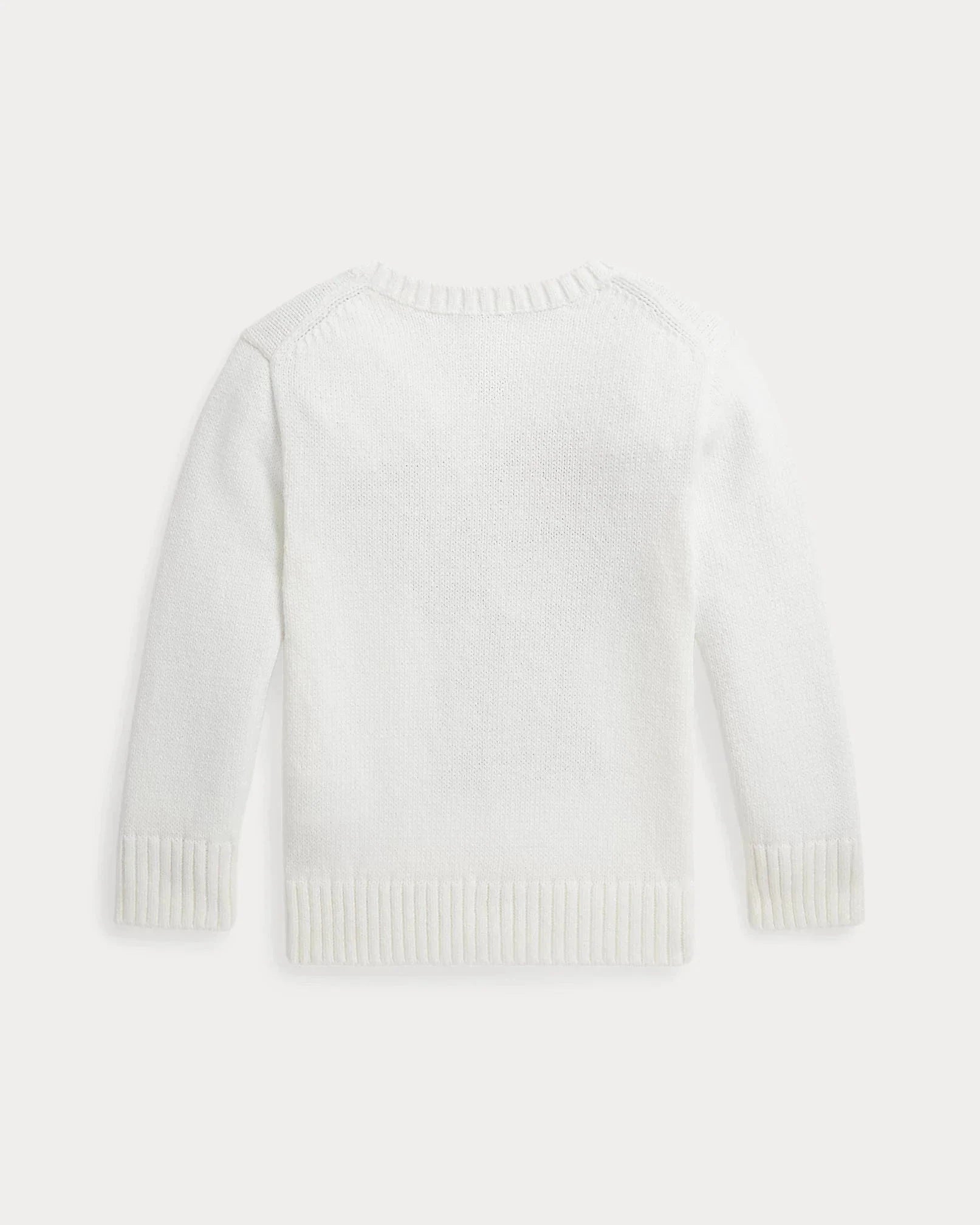 RL Sweater | Polo Bear Cotton Sweater Deckwash White Ralph Lauren Luxvian 