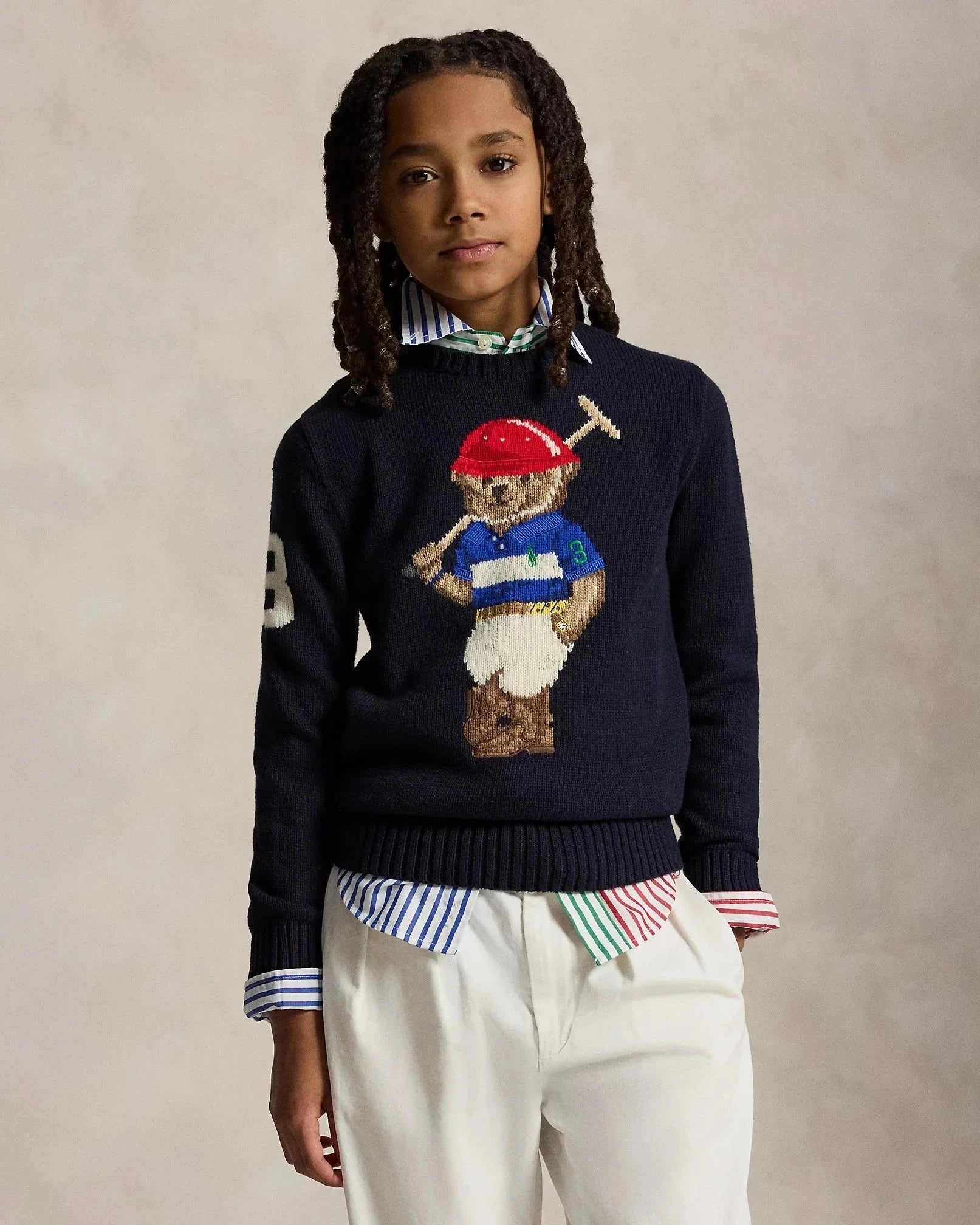RL Sweater | Polo Bear Crewneck Sweater Navy Ralph Lauren Luxvian 