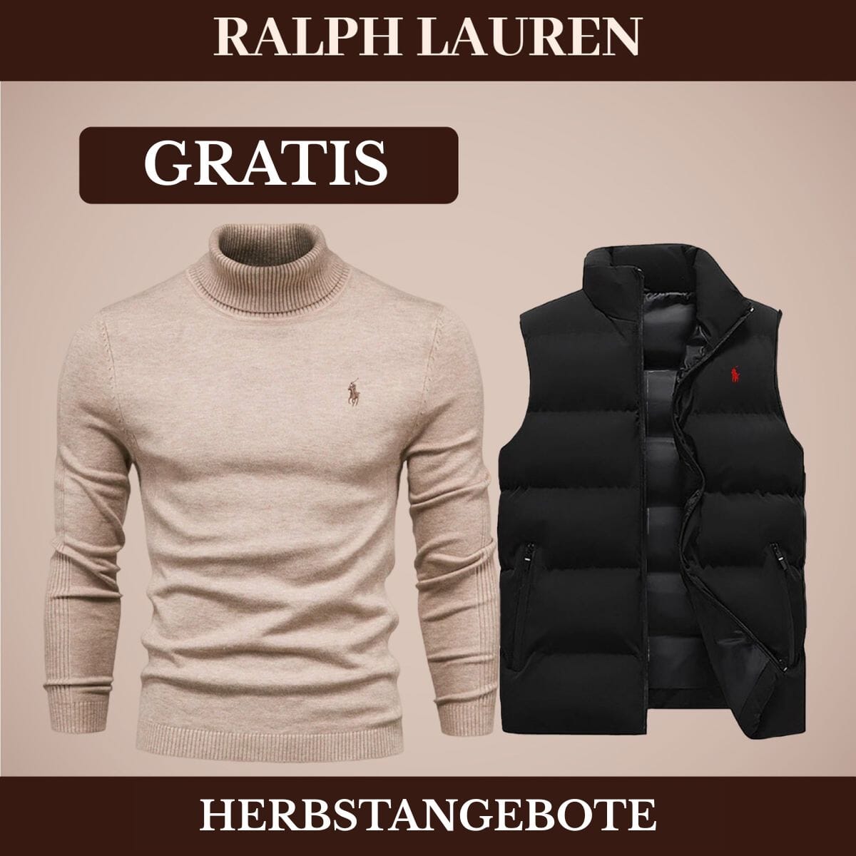 RL Weste + Gratis-Pullover (LAGERRÄUMUNG) Ralph Lauren Luxvian 