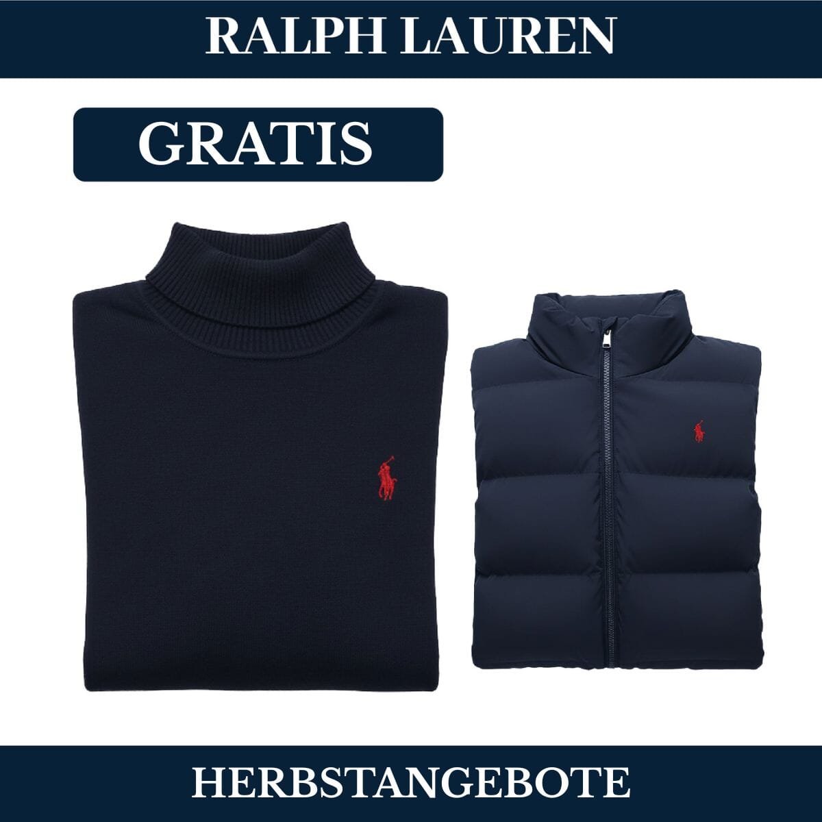 RL Weste + Gratis-Pullover (LAGERRÄUMUNG) Ralph Lauren Luxvian 
