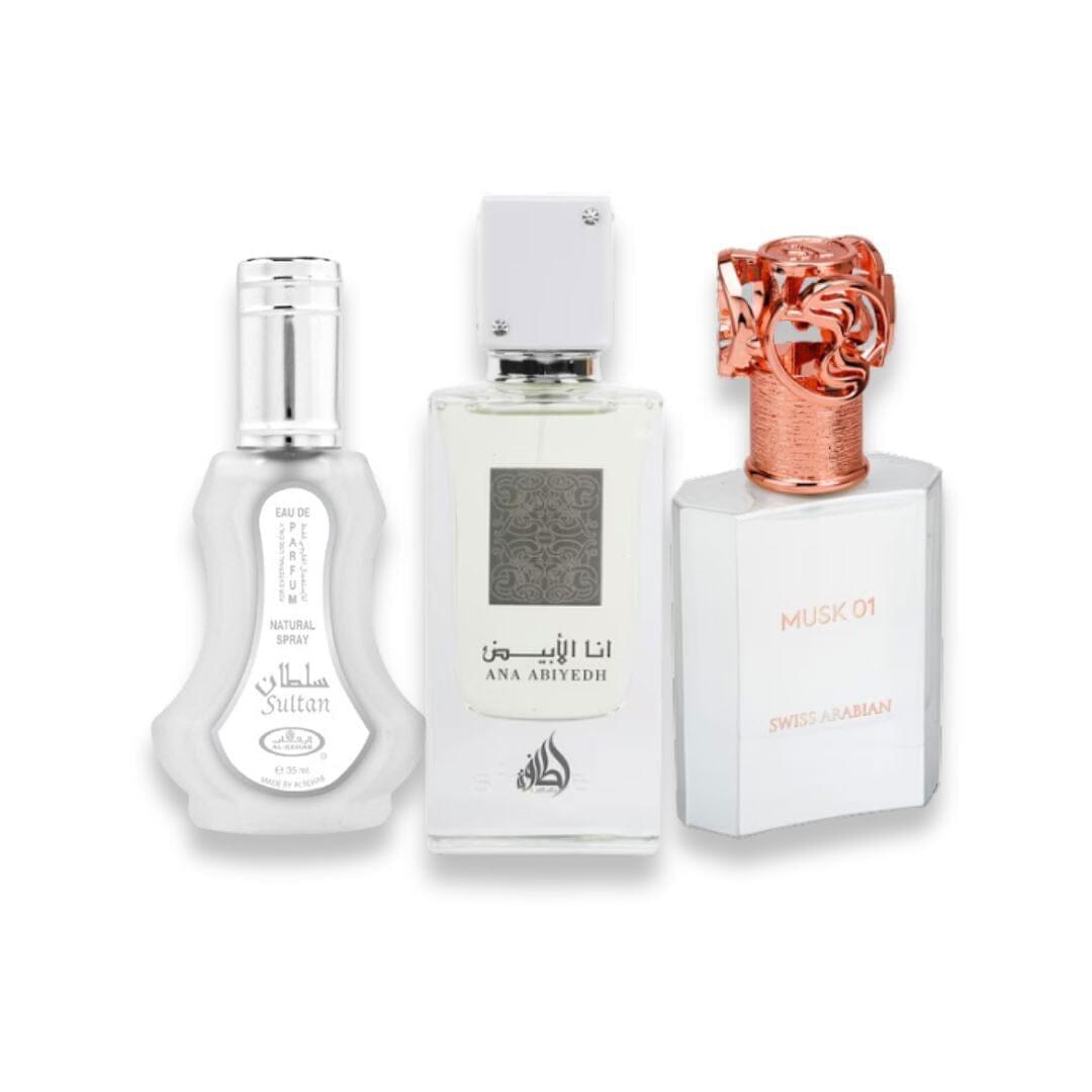 SET Musk & White Oud – 3x 100 ml / EDP Luxvian 